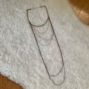 Urban Outfitters Layered Gold Long Necklace
